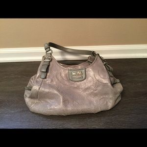 Authentic Coach gray purse/shoulder bag